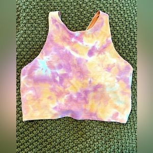 Athleta Tie-Dye Crop Top - Pink & orange